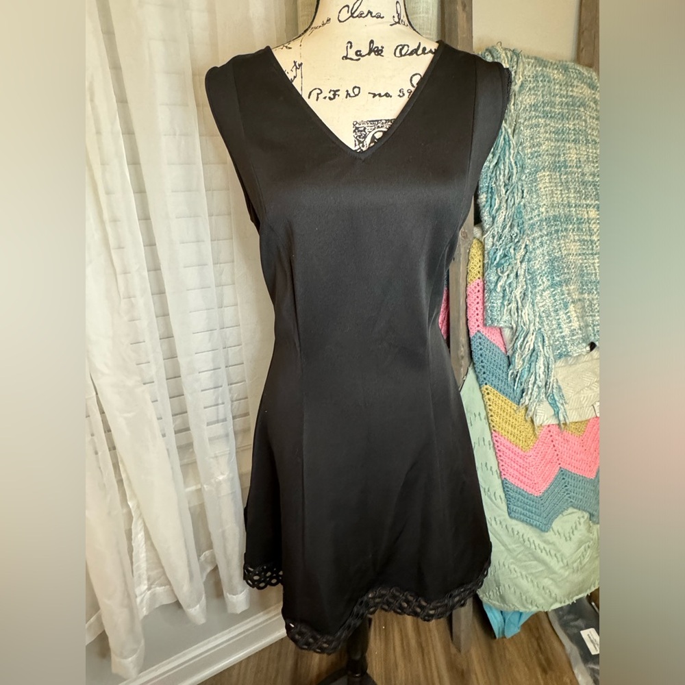 Black scuba material dress